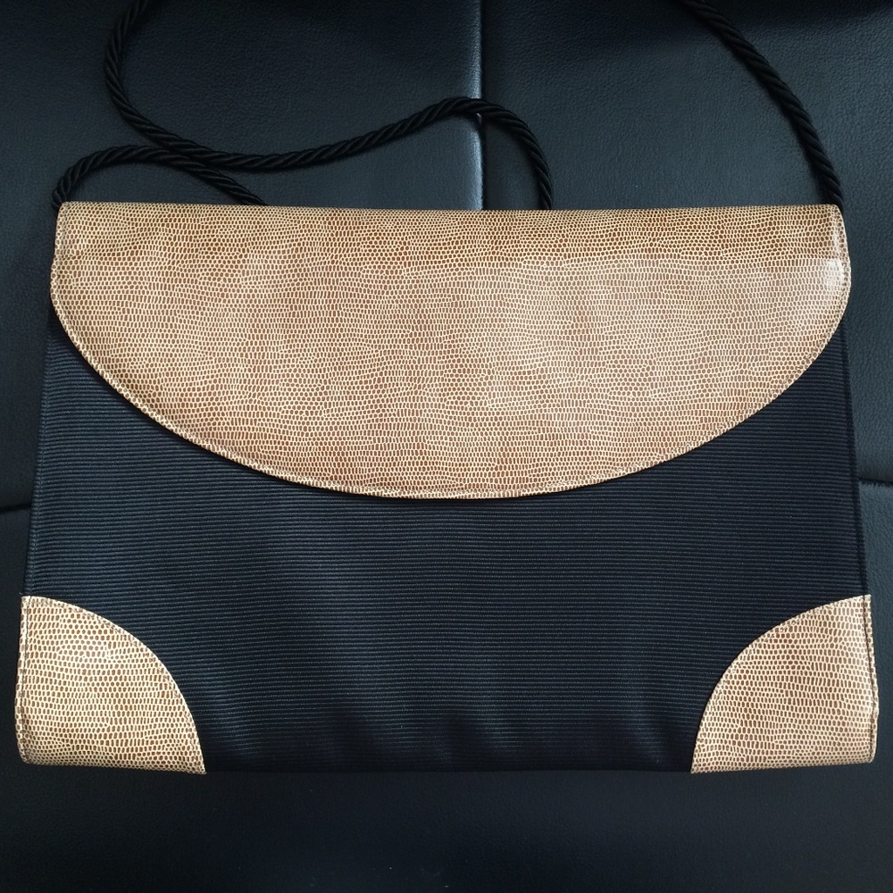 Vintage 70's Italian Leather raphael ROMA Clutch - Picture 1 of 6
